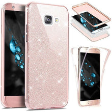 Load image into Gallery viewer, 360 Full Protection Glitter Silicone Case for Coque Samsung Galaxy A3 A5 A7 2017 A6 A8 Plus 2018 S6 S7 S8 S9 Note 9 8 S10 Funda