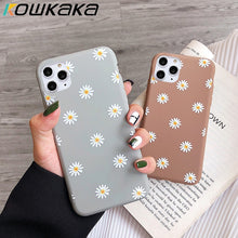 Load image into Gallery viewer, Kowkaka Cute Cartoon Daisy Phone Case For iPhone 11 Pro X XR XS Max 6 6s 7 8 Plus SE 2020 Soft Flower Love Heart Fundas Cover