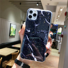 Load image into Gallery viewer, Lovebay Phone Case For iPhone 11 6 6s 7 8 Plus X XR XS Max Luxury Bling Gold Foil Marble Glitter Soft TPU For iPhone 11 Pro Max