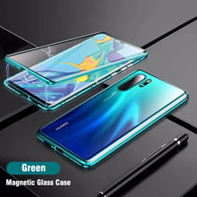 Load image into Gallery viewer, Magnetic Absorption Metal Flip Phone Case for Huawei P30 P30Pro P30Lite Cover Double Sided Tempered Glass HuaweiP30 Pro Lite Bag