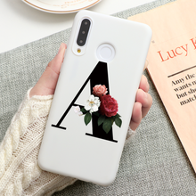 Load image into Gallery viewer, Flower 26 English Name Letters Custom Initial Case For Huawei P Smart Y6 Y7 Y9 Prime 2019 P20 P30 Lite Silicone TPU Cover Fundas