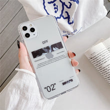 Load image into Gallery viewer, Fashion Tides brand sneakers Phone Case For iPhone 11 Pro X XR XS MAX 7 8 6 Plus Simple label letter Clear Silicone Cover Coque