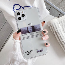 Load image into Gallery viewer, Fashion Tides brand sneakers Phone Case For iPhone 11 Pro X XR XS MAX 7 8 6 Plus Simple label letter Clear Silicone Cover Coque