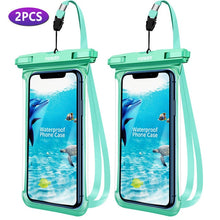 Load image into Gallery viewer, FONKEN Full View Waterproof Case for Phone Underwater Snow Rainforest Transparent Dry Bag Swimming Pouch Big Mobile Phone Covers