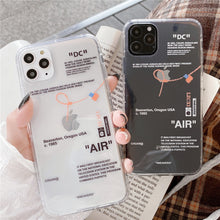 Load image into Gallery viewer, Fashion Tides brand sneakers Phone Case For iPhone 11 Pro X XR XS MAX 7 8 6 Plus Simple label letter Clear Silicone Cover Coque