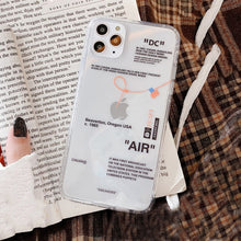 Load image into Gallery viewer, Fashion Tides brand sneakers Phone Case For iPhone 11 Pro X XR XS MAX 7 8 6 Plus Simple label letter Clear Silicone Cover Coque