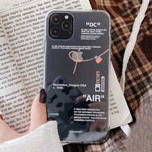 Load image into Gallery viewer, Fashion Tides brand sneakers Phone Case For iPhone 11 Pro X XR XS MAX 7 8 6 Plus Simple label letter Clear Silicone Cover Coque