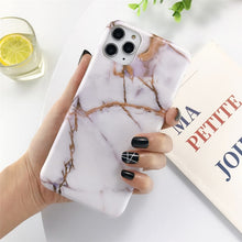 Load image into Gallery viewer, Moskado Marble Stone Texture Phone Case For iPhone 11 Pro Max X XR XS 7 8 6 6s Plus Colorful Soft IMD Silicone Back Cover Capa