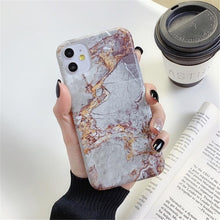 Load image into Gallery viewer, Moskado Marble Stone Texture Phone Case For iPhone 11 Pro Max X XR XS 7 8 6 6s Plus Colorful Soft IMD Silicone Back Cover Capa