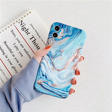 Load image into Gallery viewer, Ottwn Fashion Matte Marble Texture Stone Phone Case For iPhone 11 11Pro Max X XR XS Max 7 8 Plus Soft IMD Silicone Back Cover