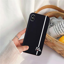 Load image into Gallery viewer, JAMULAR King Queen Lovers Couple Case For iPhone X XS MAX X XR 11 Pro SE 2020 7 8 6Plus Black White Silicon Soft Phone Cover Bag
