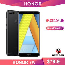 Load image into Gallery viewer, Global Version Honor 7A 2GB 16GB 7 A Cellphone Snapdragon 430 Octa Core 13MP 5.7" 18:9 FullView Display Face Unlock