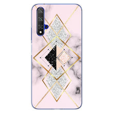 Load image into Gallery viewer, For Huawei Nova5T Case Huawei Nova 5T Case marble flower Silicone Soft Clear Cover Phone Case For Huawei Nova 5T 5 T Nova5T Case