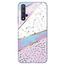 Load image into Gallery viewer, For Huawei Nova5T Case Huawei Nova 5T Case marble flower Silicone Soft Clear Cover Phone Case For Huawei Nova 5T 5 T Nova5T Case