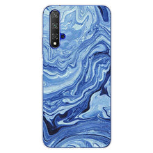 Load image into Gallery viewer, For Huawei Nova5T Case Huawei Nova 5T Case marble flower Silicone Soft Clear Cover Phone Case For Huawei Nova 5T 5 T Nova5T Case