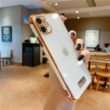 Load image into Gallery viewer, Luxury Gold Plated Electroplated Case for iPhone 11 Pro Max 8 Plus 7 xr xs x Silicone Camera Lens Protection 11 TPU Cover Cases