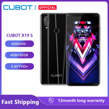 Load image into Gallery viewer, Cubot X19 S 4GB+32GB Smartphone 5.93" 2160*1080 FHD+ Helio P23 Octa-Core Dual Camera 16MP Face ID 4000mAh Big Battery 4G LTE