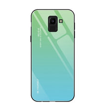 Load image into Gallery viewer, Tempered Glass Case For Samsung Galaxy J4 J6 Plus J8 2018 A6 A8 Plus A7 2018 A5 2017 Luxury Phone Cover Bags Anti-scratch Cases