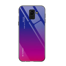 Load image into Gallery viewer, Tempered Glass Case For Samsung Galaxy J4 J6 Plus J8 2018 A6 A8 Plus A7 2018 A5 2017 Luxury Phone Cover Bags Anti-scratch Cases