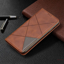 Load image into Gallery viewer, Geometric Leather Flip Case For RedMi Note 8 Pro 8T 8Pro Note7 7A 8A Wallet Cover For XiaoMi Mi Note 10 CC9 9T Cases Wallet Bags