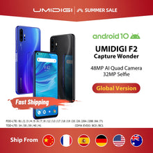 Load image into Gallery viewer, UMIDIGI F2 Android 10 Global Bands 6.53"FHD+6GB 128GB 48MP AI Quad Camera 32MP Selfie Helio P70 Smartphone 5150mAh NFC