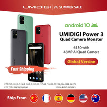 Load image into Gallery viewer, UMIDIGI Power 3 48MP Quad AI Camera 6150mAh Android 10 6.53" FHD+ 4GB64GB NFC Mobile Phone Triple Slots 10W FastReverse Charging