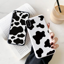 Load image into Gallery viewer, For Huawei Honor 9A 9S 10i 9X Mate 20 10 P40 P30 P20 Lite Pro P Smart 2020 Y6 Y7 Y9 2019 Black White Cow Print Silicone Case Bag