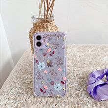 Load image into Gallery viewer, Flower Leaf Case For iPhone 11 Pro Max 8 7 Plus X XS Max XR Cute Transparent Soft TPU Bumper Back Cover Coque