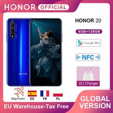 Load image into Gallery viewer, In Stock Global Version Honor 20 Smartphone 6G128G Kirin 980 Octa Core 6.26''48MP Four Cam Cellphone Google Play SuperCharge NFC