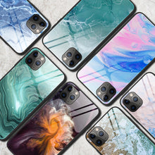 Load image into Gallery viewer, Case For iPhone X Xs Max XR Marble Pattern Tempered Glass Back Cover Phone Bags Cases For iPhone 11 Pro Max 6 7 8 Plus Capa