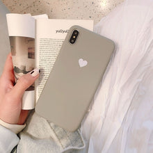 Load image into Gallery viewer, TPU Phone Case For iPhone XR XS Max 7 8 6 6S Plus SE 2020 Heart Pattern Cartoon Milk Tea Cover For iPhone 11 Pro Shell Fundas