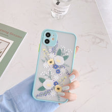 Load image into Gallery viewer, 3D Relief Floral case for iphone 11 pro max X XR XS MAX 7 8 PLUS SE 2020 Luxury Flower Case soft silicone back cover etui funda