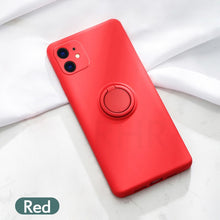 Load image into Gallery viewer, Soft Silicone Case For iPhone 11 Pro iPhone11 XS Max 6Plus 7Plus 8Plus XR X 7 8 6 S 6S Plus Ring Holder Stand Silicon Back Cover