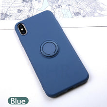 Load image into Gallery viewer, Soft Silicone Case For iPhone 11 Pro iPhone11 XS Max 6Plus 7Plus 8Plus XR X 7 8 6 S 6S Plus Ring Holder Stand Silicon Back Cover
