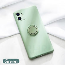 Load image into Gallery viewer, Soft Silicone Case For iPhone 11 Pro iPhone11 XS Max 6Plus 7Plus 8Plus XR X 7 8 6 S 6S Plus Ring Holder Stand Silicon Back Cover