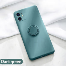 Load image into Gallery viewer, Soft Silicone Case For iPhone 11 Pro iPhone11 XS Max 6Plus 7Plus 8Plus XR X 7 8 6 S 6S Plus Ring Holder Stand Silicon Back Cover