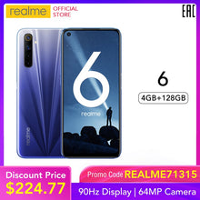 Load image into Gallery viewer, realme 6 Global Version 4GB RAM 128GB ROM Mobile Phone 90Hz Display Helio G90T 30W Flash Charge 4300mAh 64MP Camera Cellphone
