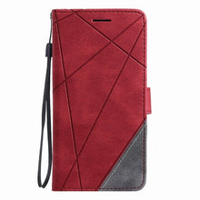Load image into Gallery viewer, Stand Business Phone Holster For Redmi 7 7A 8 8A Note 8T 9 Pro 9S K30 K20 Mi 10 Stripe Wallet Rhombus Case Hit Color Cover D21G