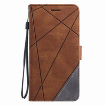 Load image into Gallery viewer, Stand Business Phone Holster For Redmi 7 7A 8 8A Note 8T 9 Pro 9S K30 K20 Mi 10 Stripe Wallet Rhombus Case Hit Color Cover D21G