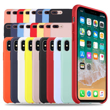 Load image into Gallery viewer, Original Official silicone with logo case for iPhone X XS XR XS MAX cover phone Case For Apple iPhone 11 Pro Max 6 6s 7 8 Plus