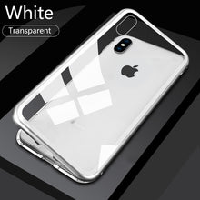 Load image into Gallery viewer, Magnetic Adsorption Metal Case For iPhone SE 2020 11 Pro Max Tempered Glass Back Case For iPhone XS Max XR X 8 7 6S 6 Plus Cover