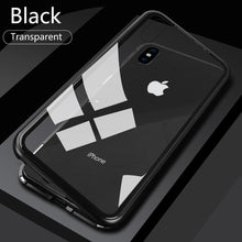 Load image into Gallery viewer, Magnetic Adsorption Metal Case For iPhone SE 2020 11 Pro Max Tempered Glass Back Case For iPhone XS Max XR X 8 7 6S 6 Plus Cover