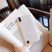 Load image into Gallery viewer, Glossy Marble Case For iphone 6 7 8 Plus 11 Pro X XS Max XR Bling Shell Epoxy Silicon Glitter Soft TPU Cover For iPhone 7 11 pro