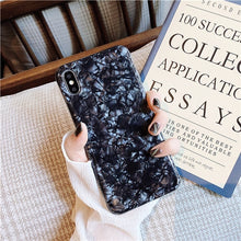 Load image into Gallery viewer, Glossy Marble Case For iphone 6 7 8 Plus 11 Pro X XS Max XR Bling Shell Epoxy Silicon Glitter Soft TPU Cover For iPhone 7 11 pro