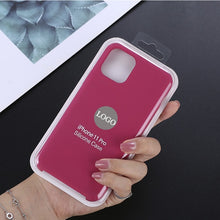 Load image into Gallery viewer, Shockproof Liquid Silicone Case for Apple iPhone X XS MAX XR 7 8 6S Plus 11 Pro Soft Cover for iPhone Brand Case