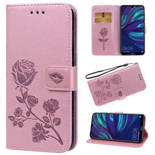 Load image into Gallery viewer, Coque Flower Rose Leather Case for Huawei Honor 5C 7A Pro 7X 7C Pro 8C 3X Play 3 4 4X G330 U8825D Silicone Soft Cover