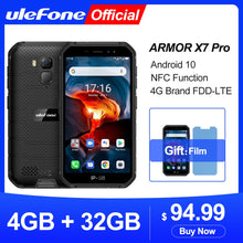 Load image into Gallery viewer, Ulefone Armor X7 Pro Android10 Rugged Phone 4GB RAM Smartphone Waterproof Mobile Phone Cell Phone ip68 NFC 4G LTE 2.4G/5G WLAN