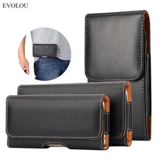 Load image into Gallery viewer, Leather phone belt case 6.5/5.8/4.7&#39;&#39; Waist Bag Magnetic Vertical Phone Case for iPhone XR XS Max 8 Plus Pouch Cover Belt Clip
