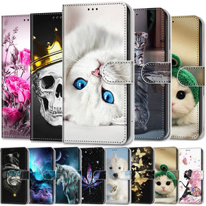Leather Case For Samsung Galaxy J3 J5 2017 J3 2016 J4 2018 J4 Core j4 Plus Case Luxury Wallet Flip Cover Stand Cart Slot Holder