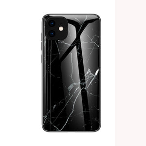 Case For iPhone X Xs Max XR Marble Pattern Tempered Glass Back Cover Phone Bags Cases For iPhone 11 Pro Max 6 7 8 Plus Capa